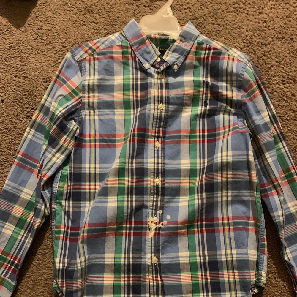 Plad long sleeve polo shirt